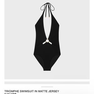 Celine triomphe Halter Swimsuit bnwt sz 40